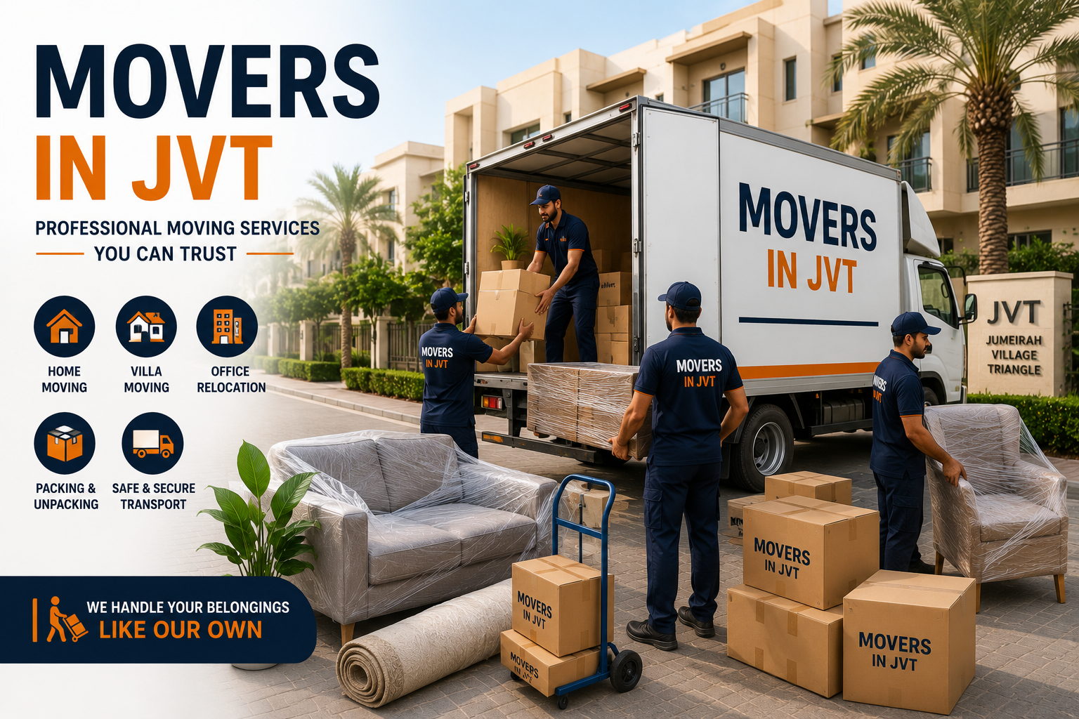 Book Your Movers in JVT Today